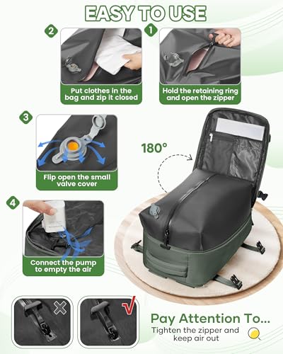 Thumbnail 5 de SZLX Mochila de Vacío con Bomba para Cabina 40x30x20 cm — Ideal para Ryanair y otras aerolíneas