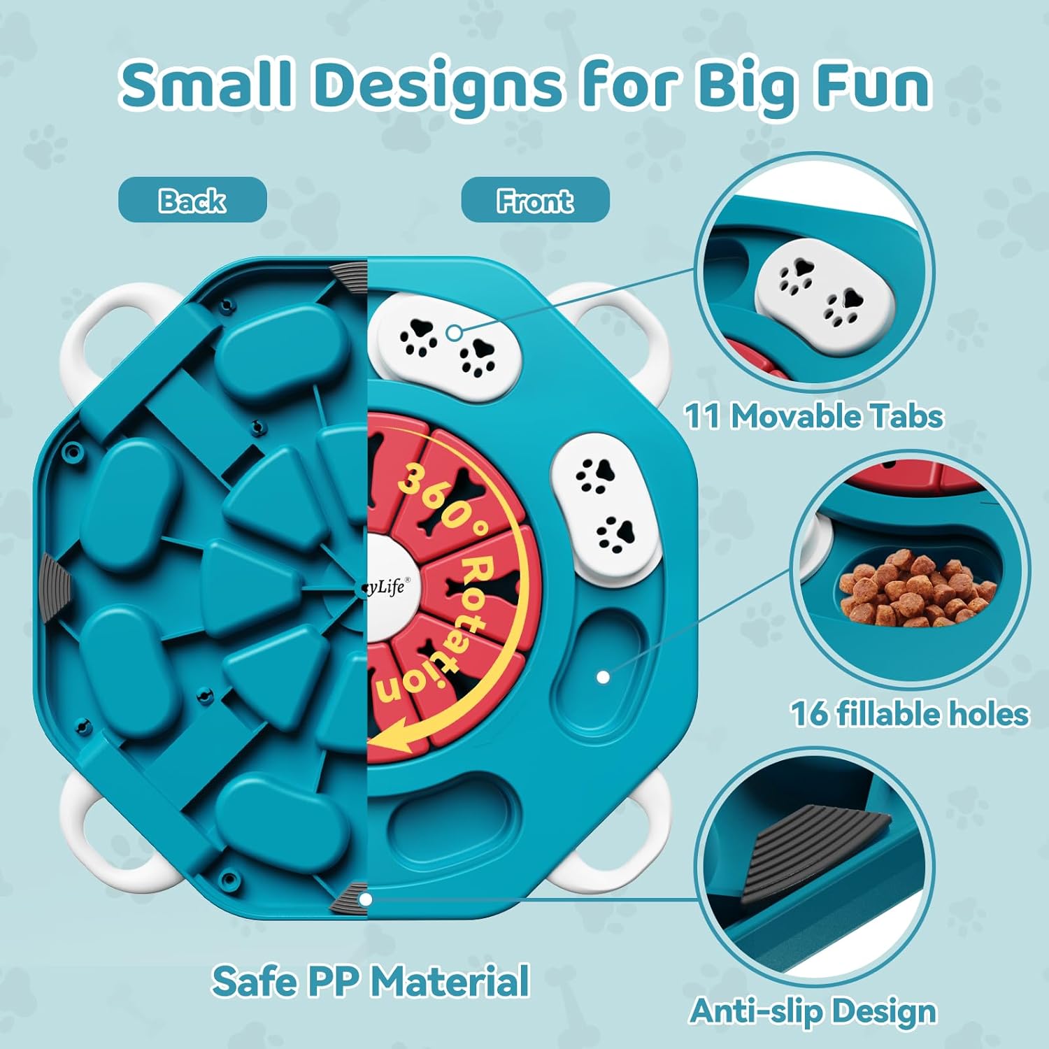 Thumbnail 2 de MateeyLife Interactive Dog Toys: Two-Mode Puzzle & Treat Dispenser for Brain Boost & Slow Feeding