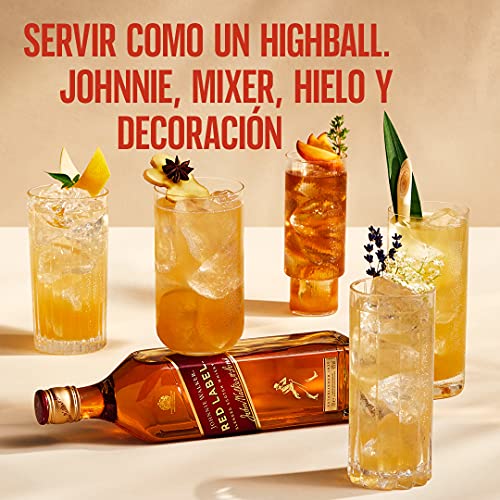 Detalle de Johnnie Walker Red Label 700 ml: whisky escocés blended para mezclar o disfrutar solo