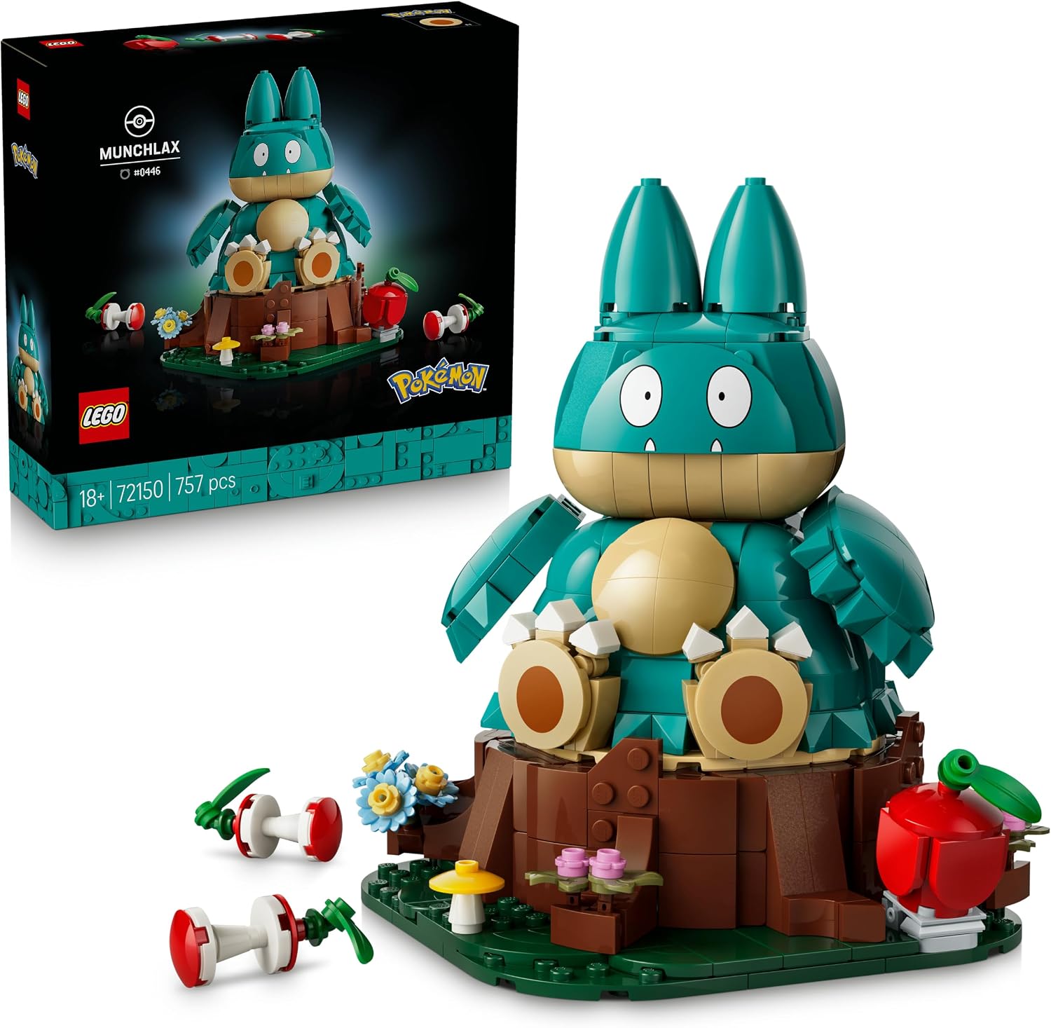 Detalle de LEGO Pokémon Munchlax 72150 bouwset voor volwassenen, 757 onderdelen
