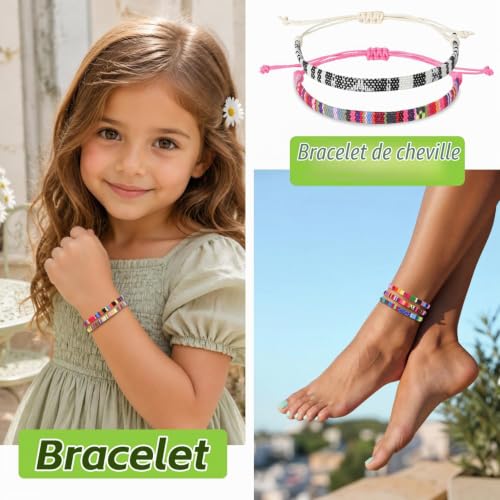 Thumbnail 4 de Coicok 12 Pièces Bracelet Enfant – Bracelets Tressés Réglables Multicolores et faits à la main