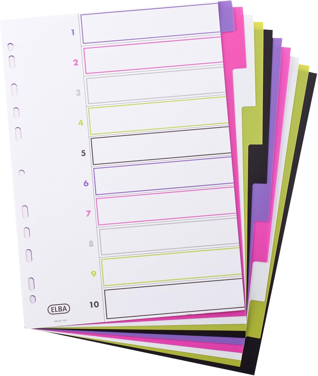 Thumbnail 6 de Oxford myColour Kunststoff-Register blanko A4 (5-teilig) – 20er Pack