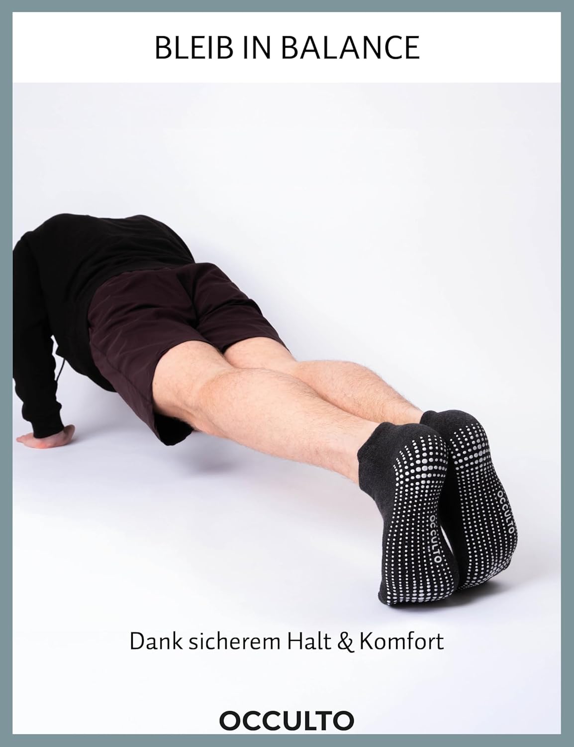 Detalle de Occulto Yoga-Socken für Damen & Herren „Mady“ im 2er- oder 4er-Pack mit rutschfesten Noppen