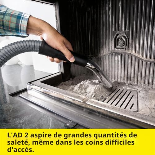 Detalle de KÄRCHER Aspirateur Cendres et Poussières AD 2 – 600 W, cuve métal 14 L