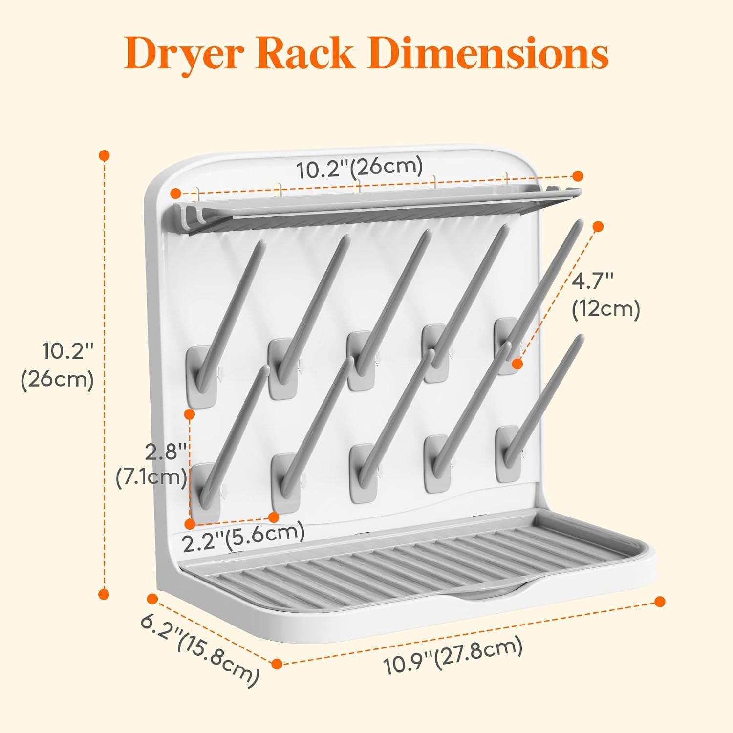 Thumbnail 6 de Lifewit Baby Bottle Drying Rack with 10 Pegs