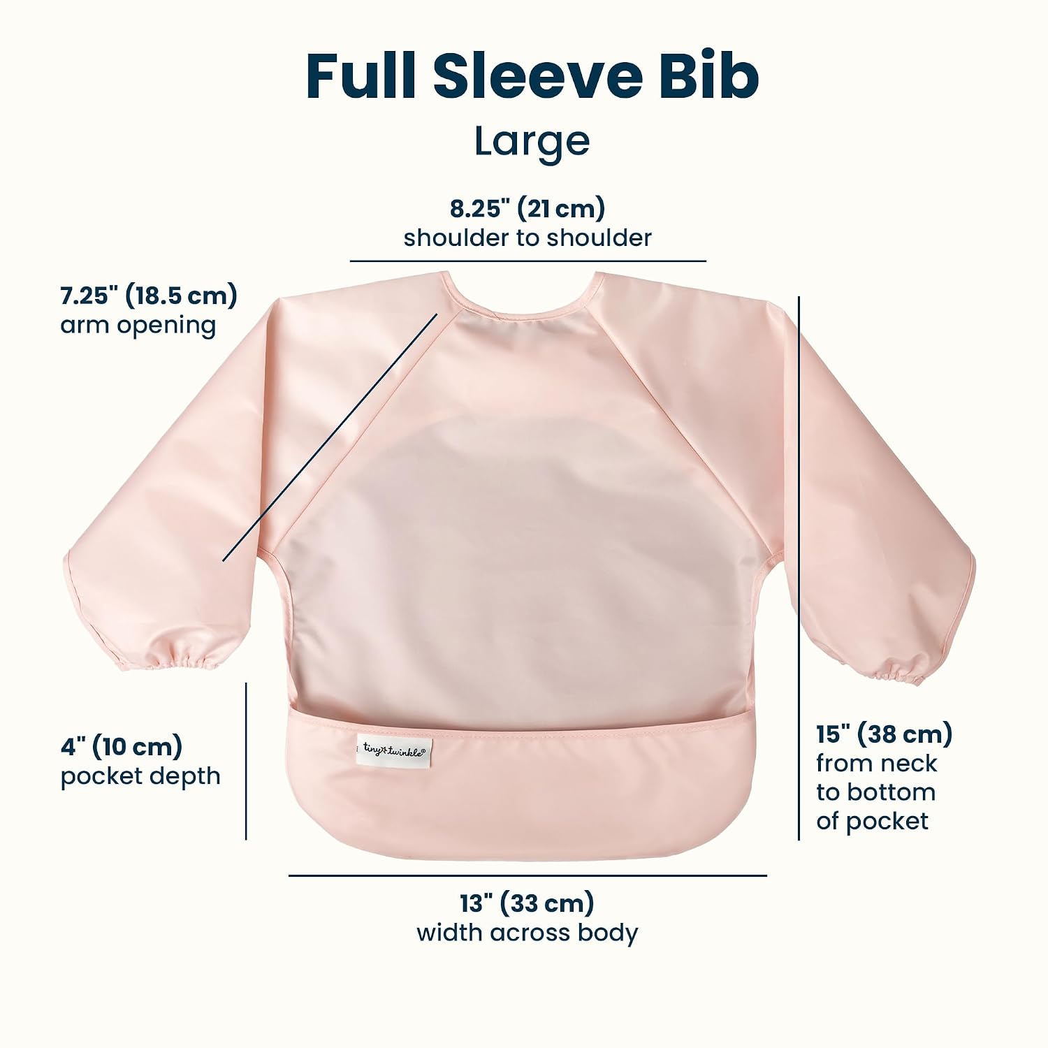Thumbnail 5 de Tiny Twinkle Long Sleeve Bib 2-Pack, Waterproof, Machine-Washable, Rose Burgundy, 2-4Y