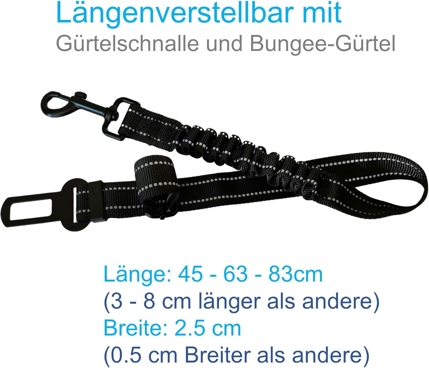 Detalle de Hundesicherheitsgurt EASERIA 50-72-80 cm blau
