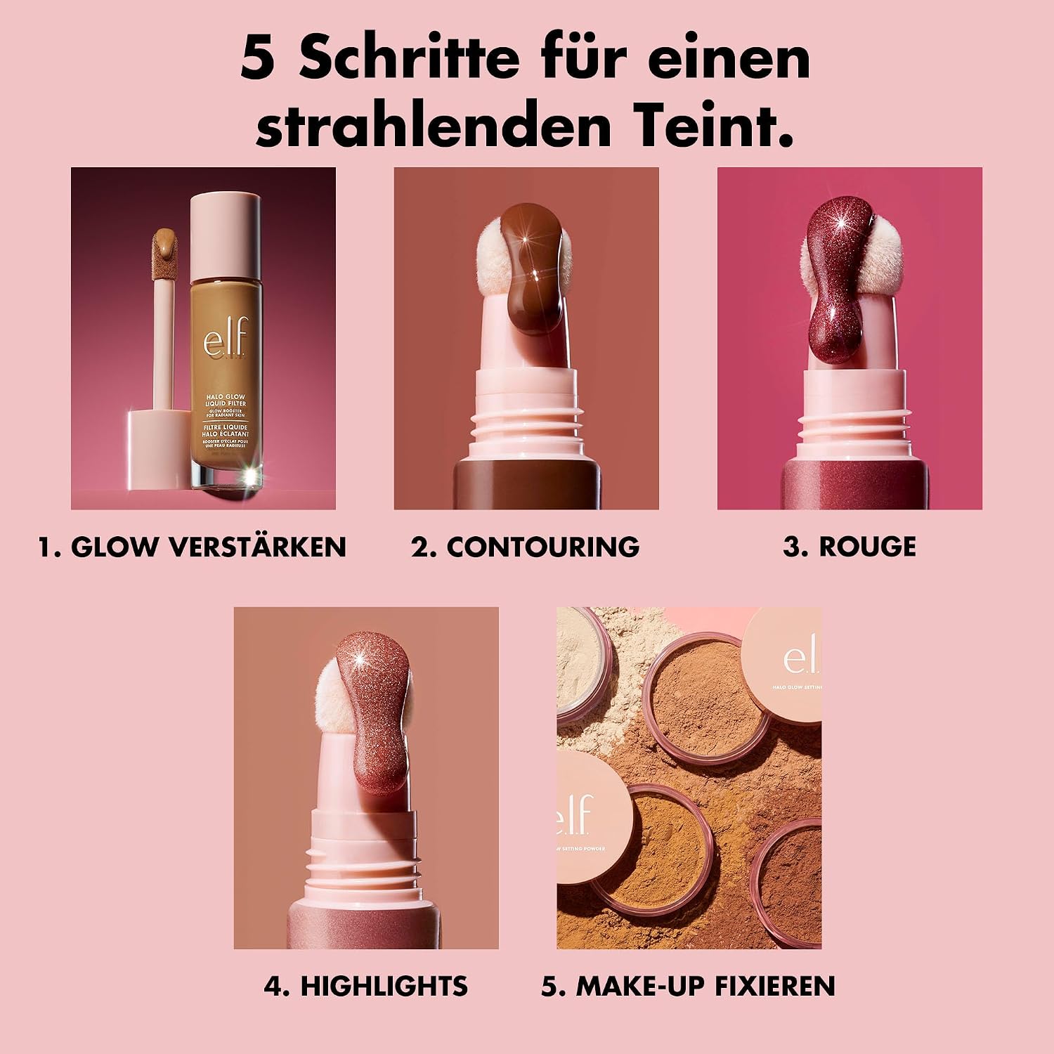 Detalle 2 de e.l.f. Halo Glow Blush Beauty Wand 10 ml