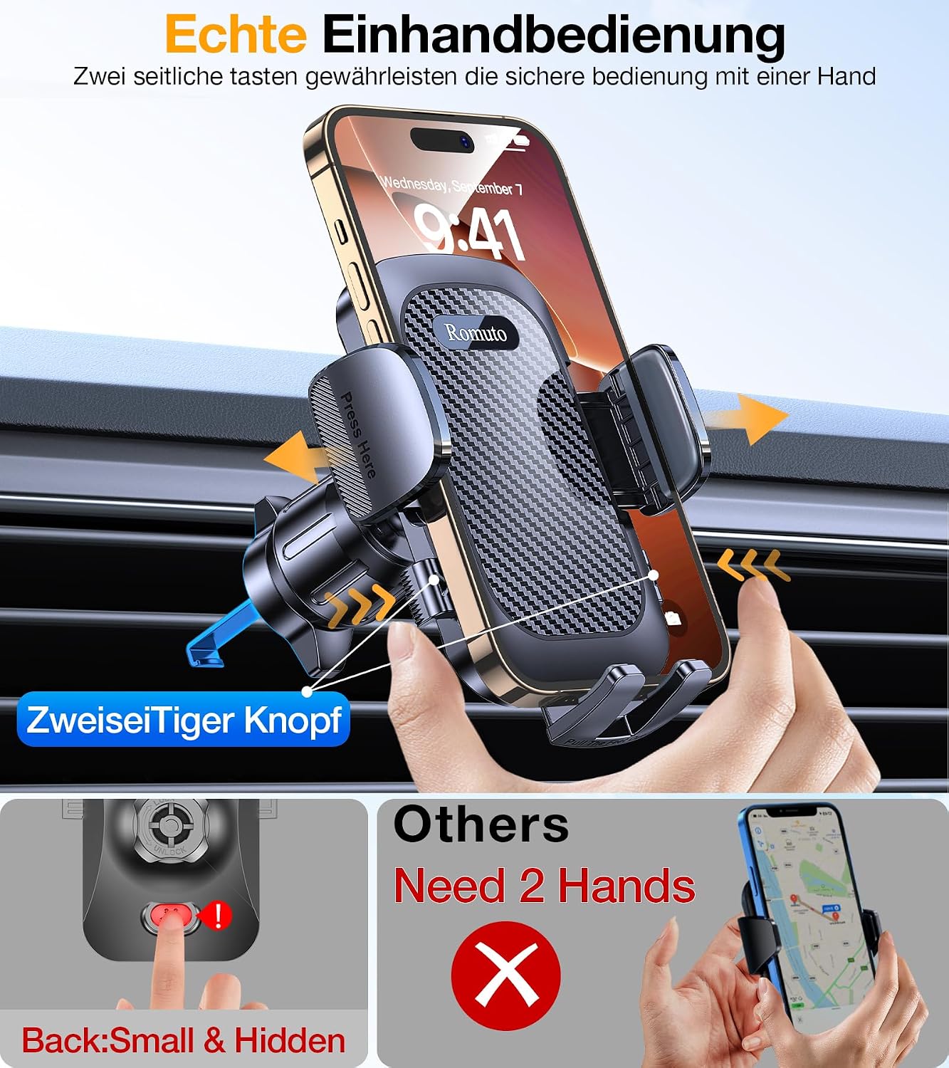 Detalle 2 de Romuto Handyhalterung Auto 360°