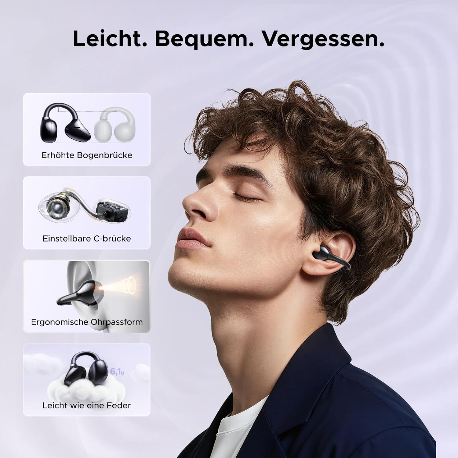 Thumbnail 1 de UGREEN ClipBuds Pro 32h Spielzeit