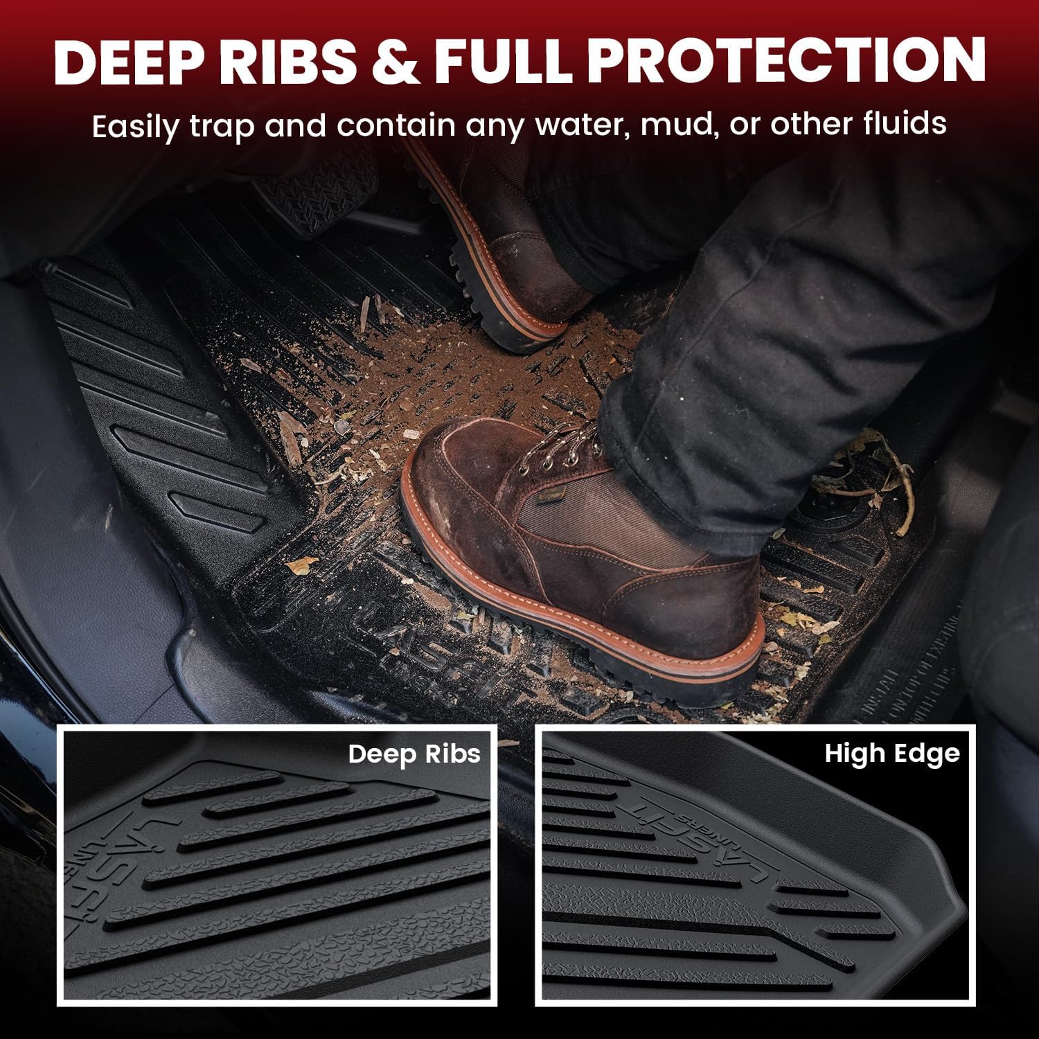 Detalle 2 de LASFIT All-Weather Floor Mats, Honda Civic