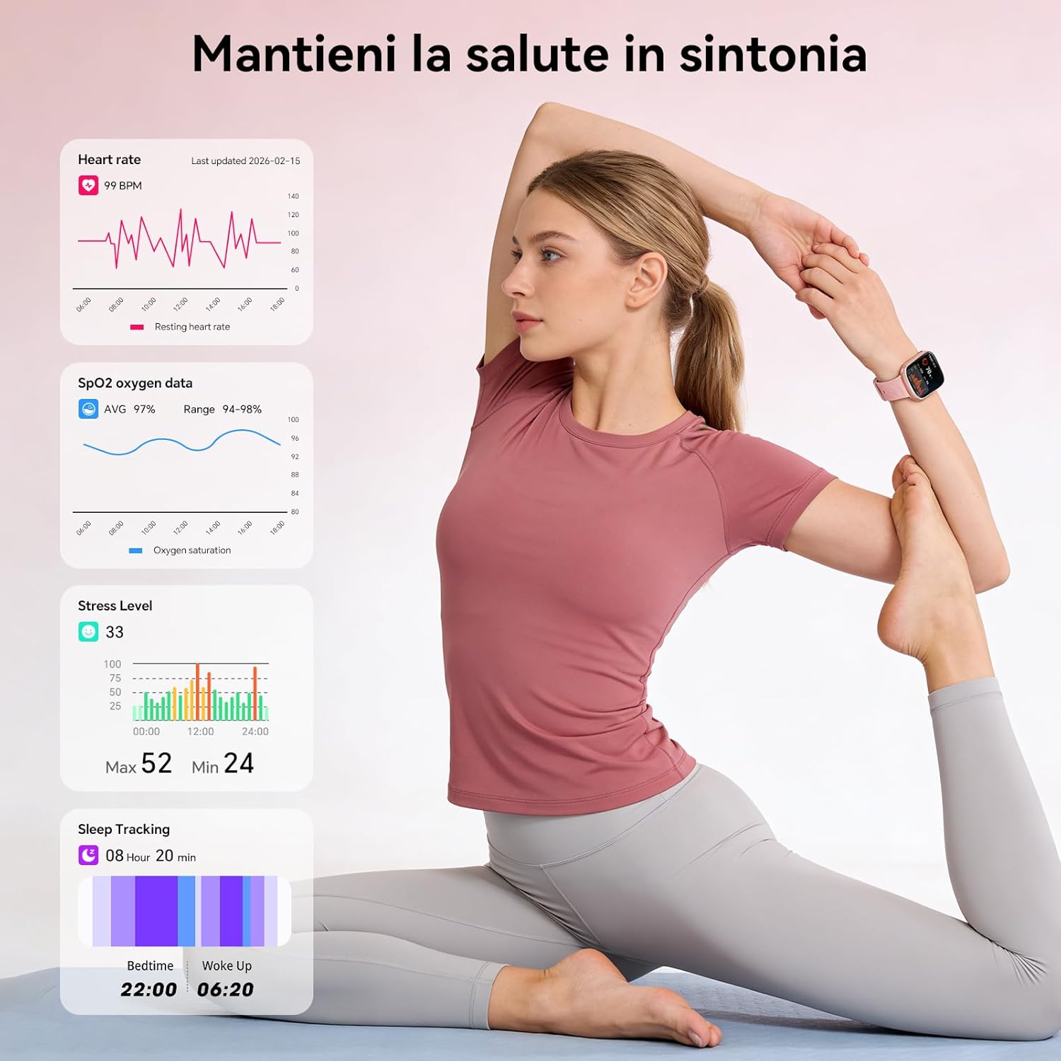 Thumbnail 5 de Mingtawn Smartwatch Donna, 7 Cinturini: un mix di stile e funzionalità per la vita quotidiana