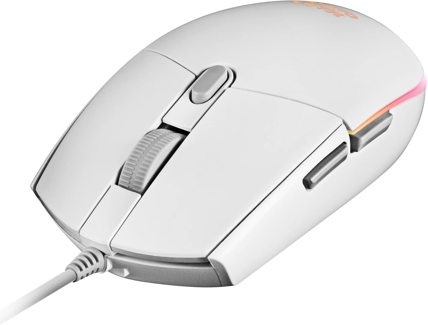 Detalle de Mars Gaming MMGW Souris Gamer Blanche RGB Flow 3200 DPI, anti-dérapant, switches HUANO