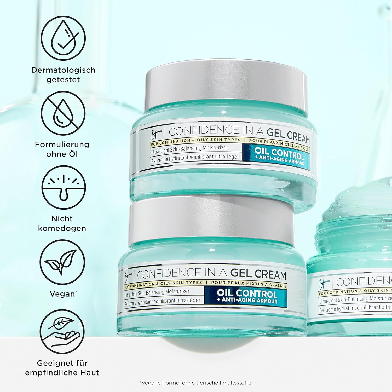 Detalle de IT Cosmetics Confidence in a Gel Cream – Ultraleichte Feuchtigkeitspflege für Mischhaut