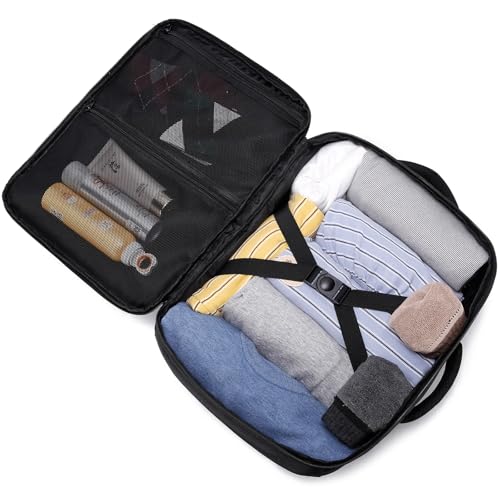 Detalle 2 de WENIG Bagage Cabine 40x30x20 cm – Sac à Dos Voyage avec USB et Poche Laptop 14", Noir