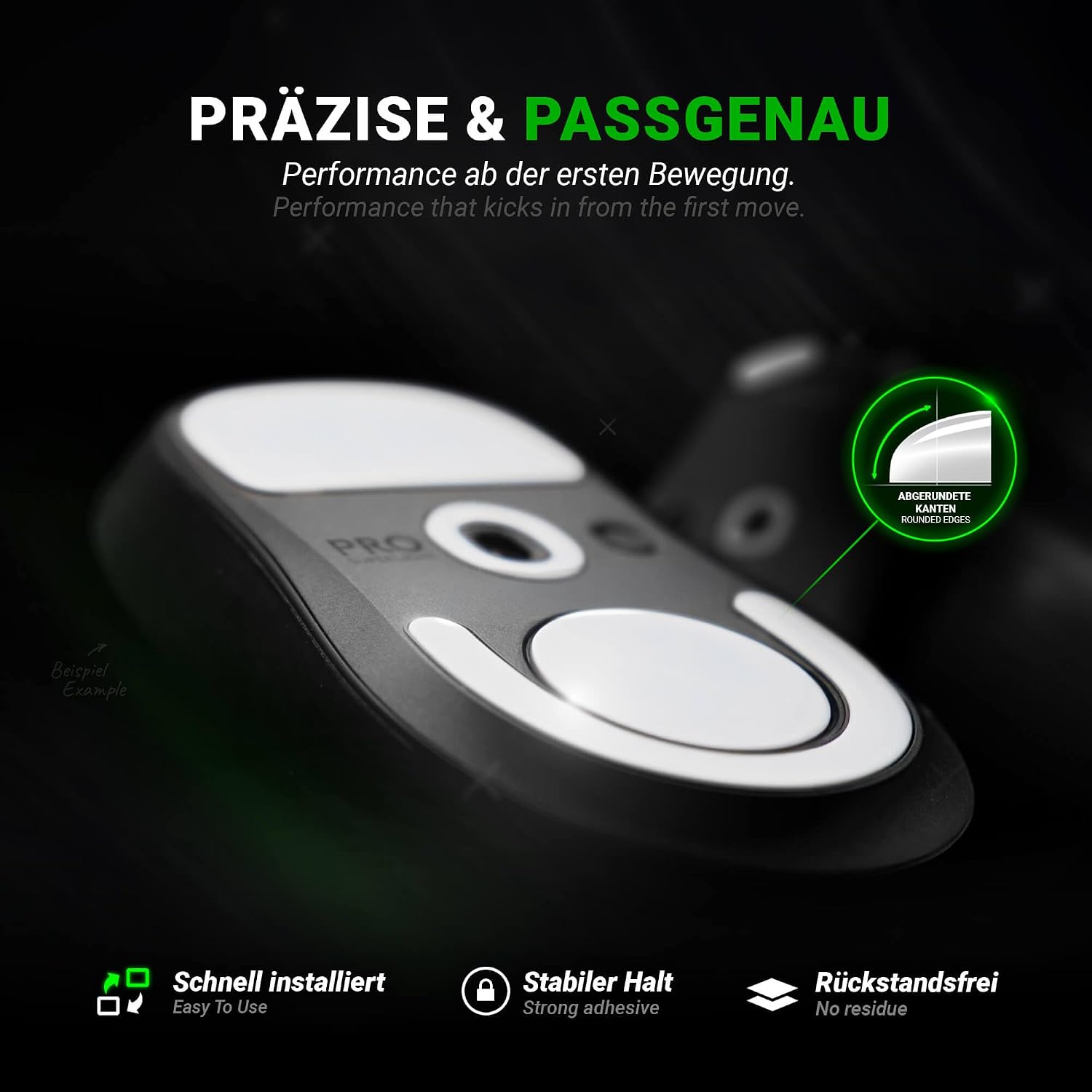 Thumbnail 2 de SensoryBoost HPS Glides (2er-Set) für Logitech G604 – PTFE-Mausfüße für mehr Balance aus Speed & Kontrolle