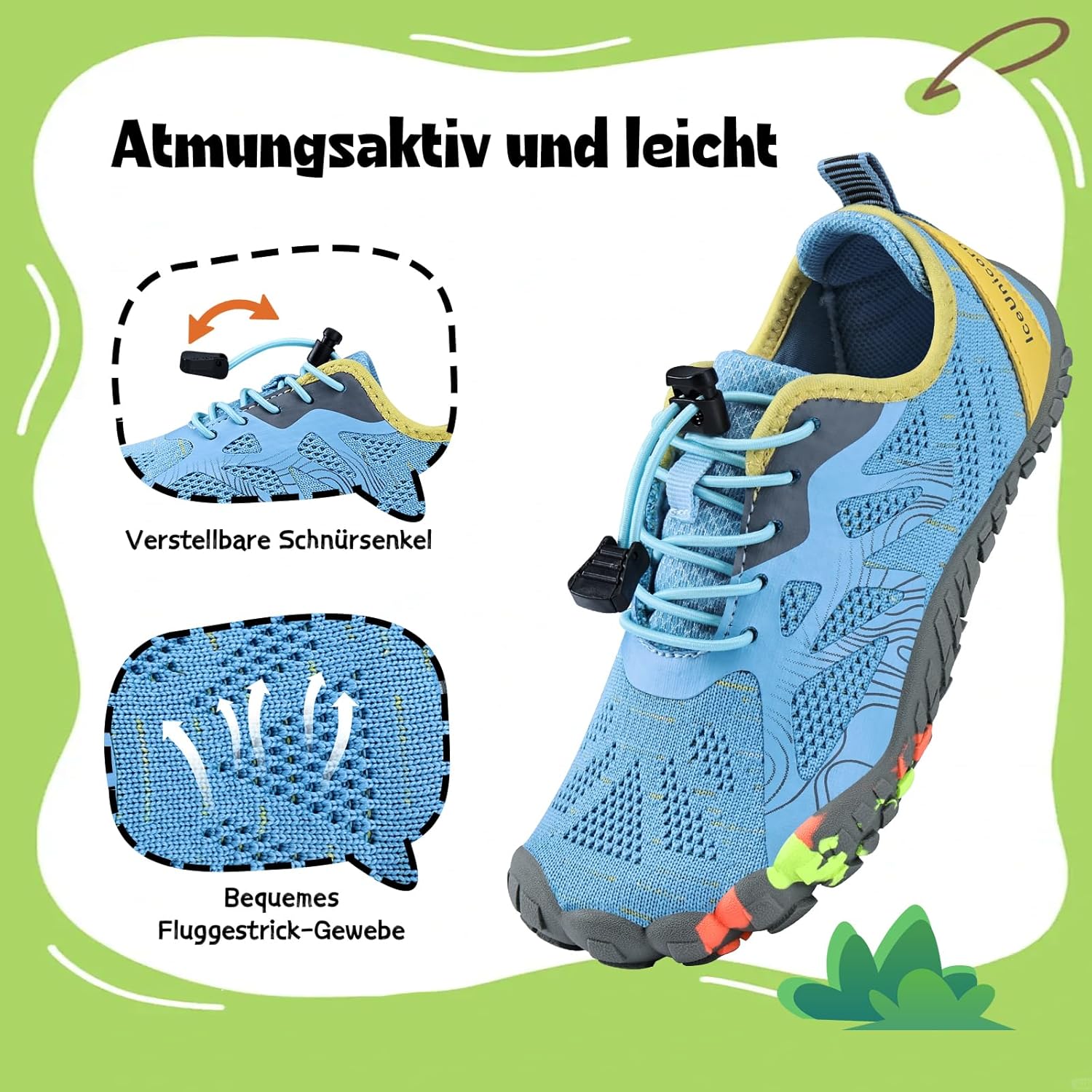 Thumbnail 3 de IceUnicorn Kinder Barfußschuhe Jungen/Mädchen – leichte, atmungsaktive Aquaschuhe für Barfußgefühl und Bewegungsfreiheit