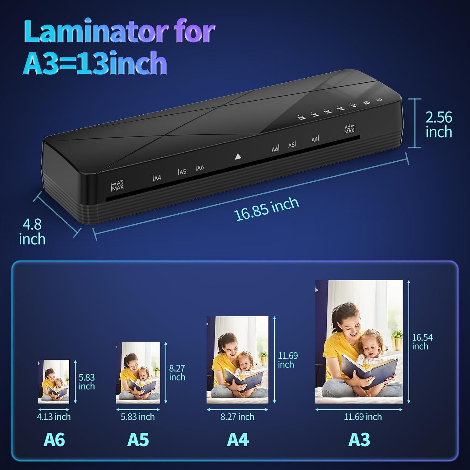 Thumbnail 6 de Crenova 13-Inch Laminator with Touchscreen, Hot and Cold Modes, ABS Jam Release