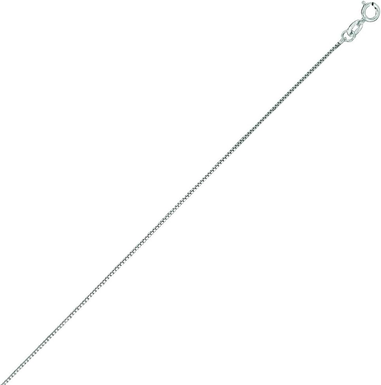 Detalle de Catena veneziana in oro bianco 14K (585) 40–60 cm, unisex, 0,75 mm — cofanetto portagioie Prins Jewels