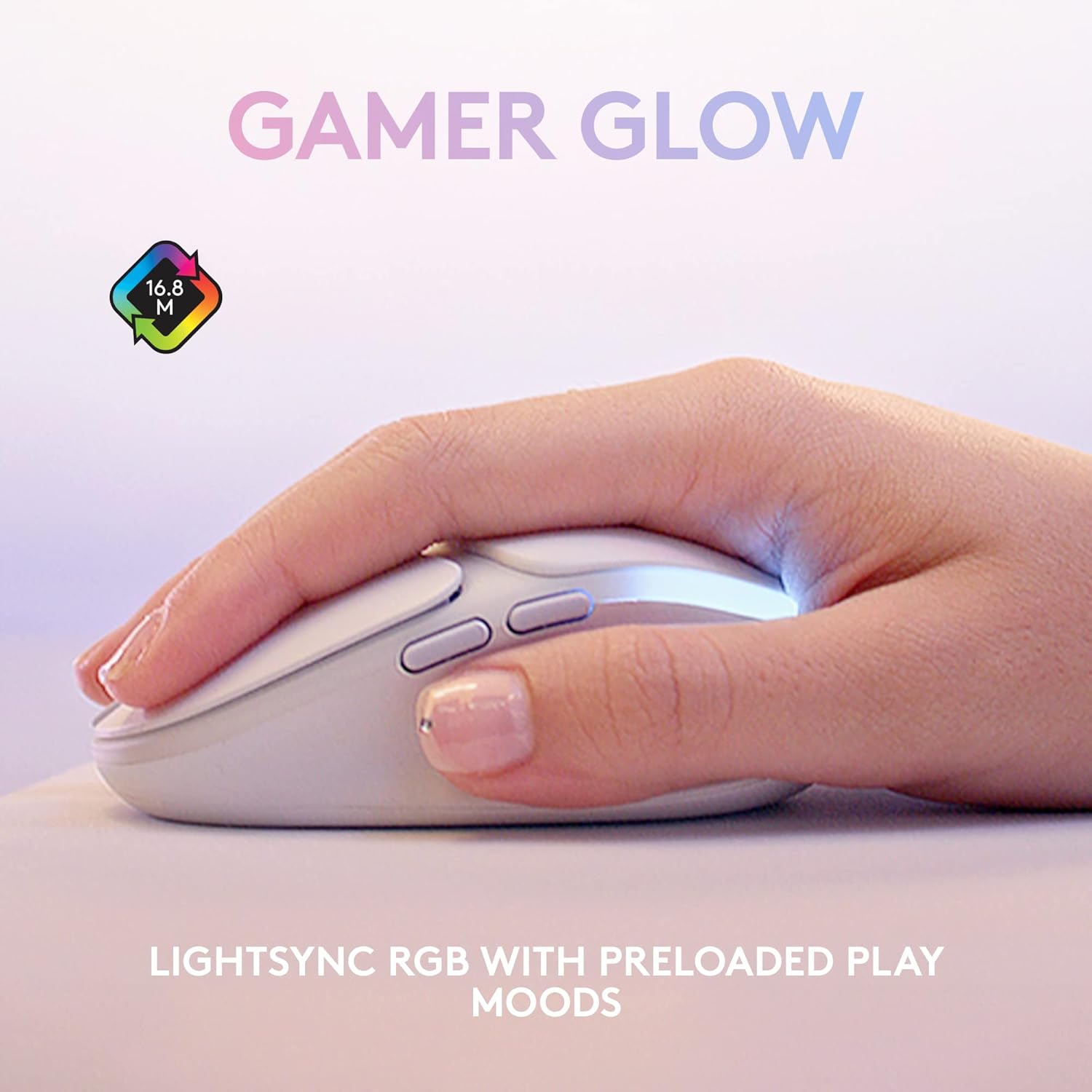 Thumbnail 3 de Logitech G G705 Wireless Gaming Mouse (White Mist) with LIGHTSYNC RGB and LIGHTSPEED + Bluetooth