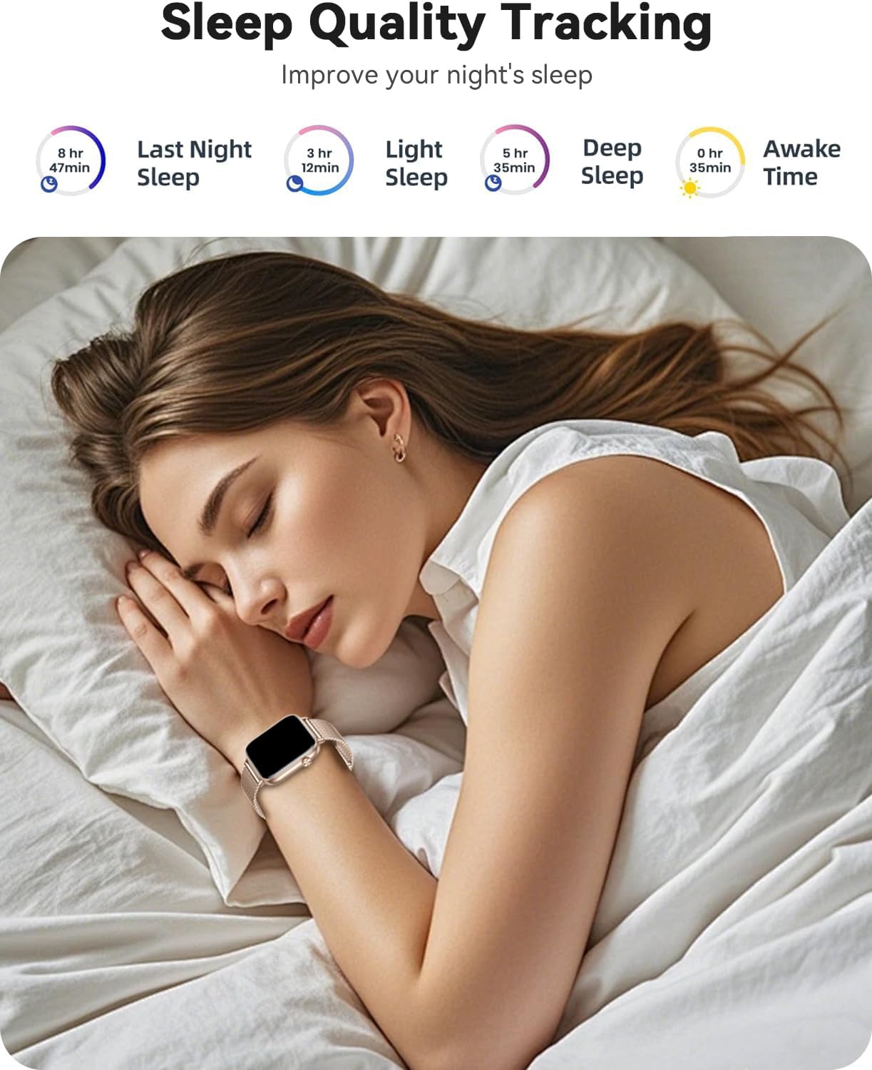 Thumbnail 3 de Fitonme Reloj Inteligente Mujer ⌚ 2 Correas IP68 Rosa Oro