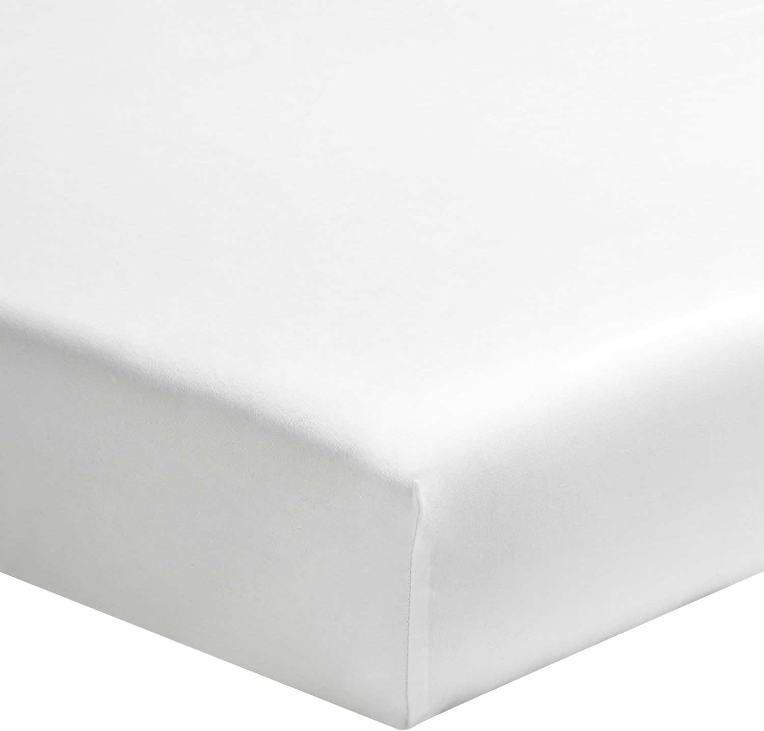 Detalle de ESSIX Royal Line – białe prześcieradło z gumką, perkalowa bawełna, 2 × 90 × 200 cm