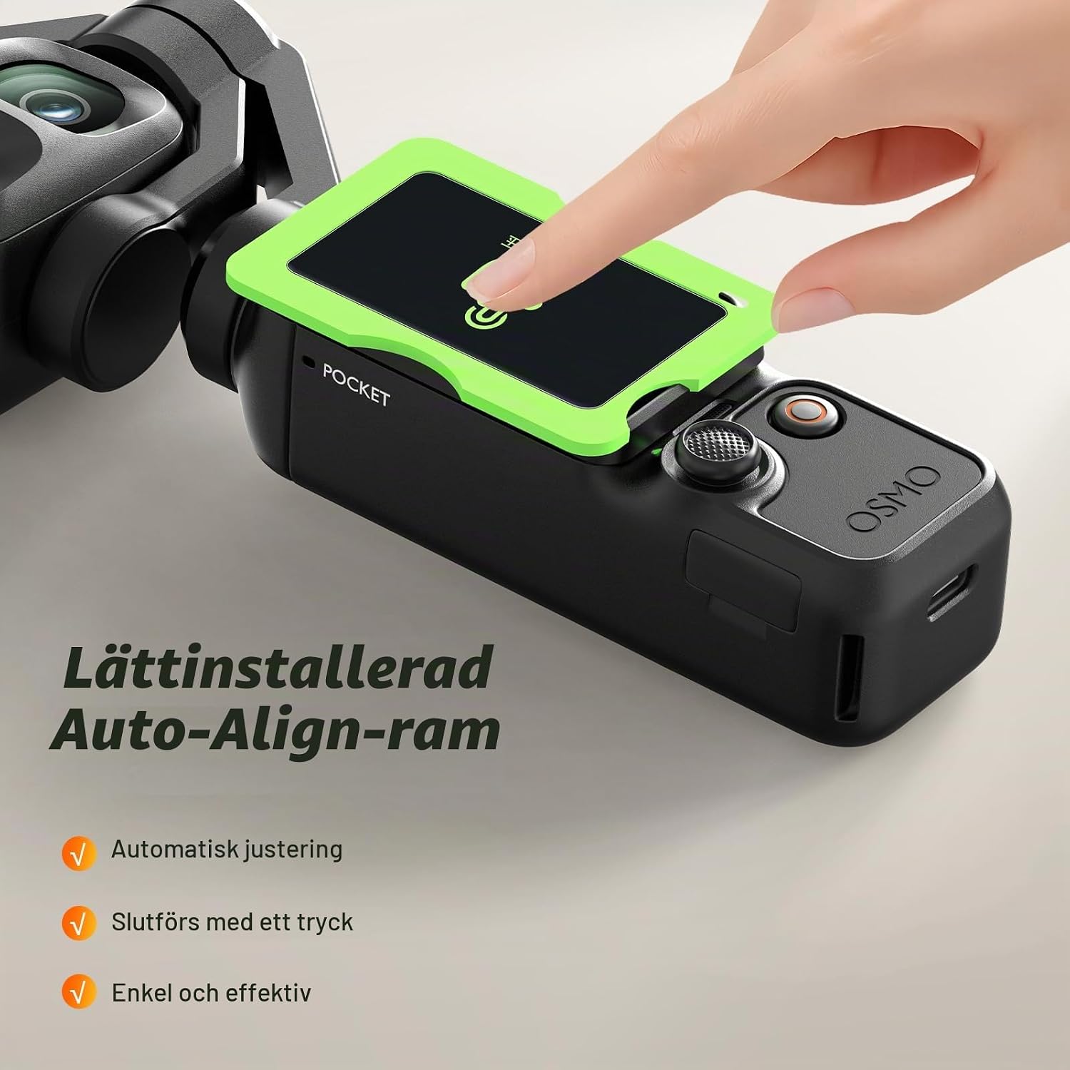 Detalle de AMAZEAR skärmskydd för DJI Osmo Pocket 4P, 9H härdat glas i 3-pack