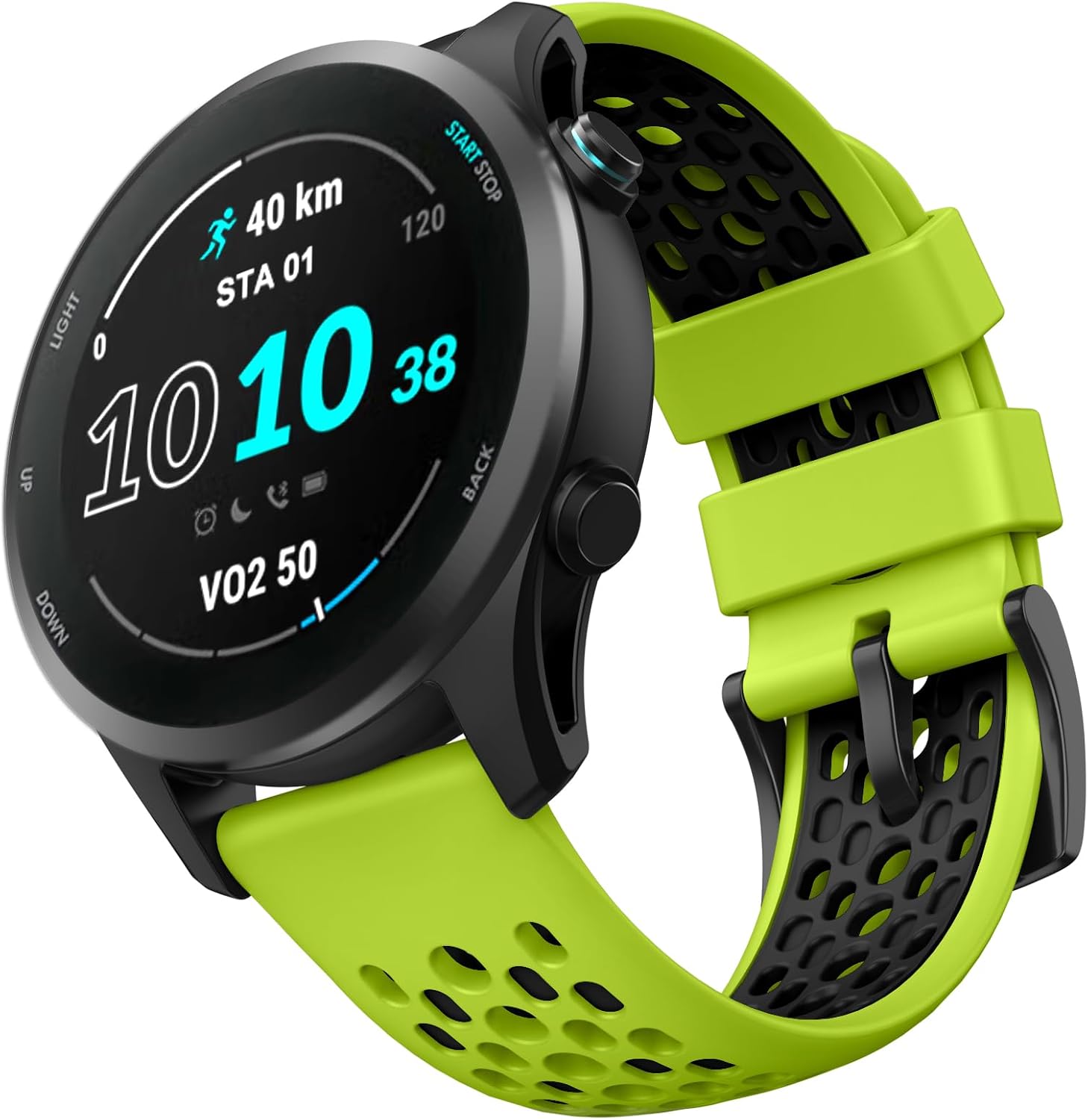 Detalle de OVERSTEP 22mm Silicone Watch Strap for Garmin and Samsung/Gear S3 – Comfort Fit 6.7–8.7 Inch