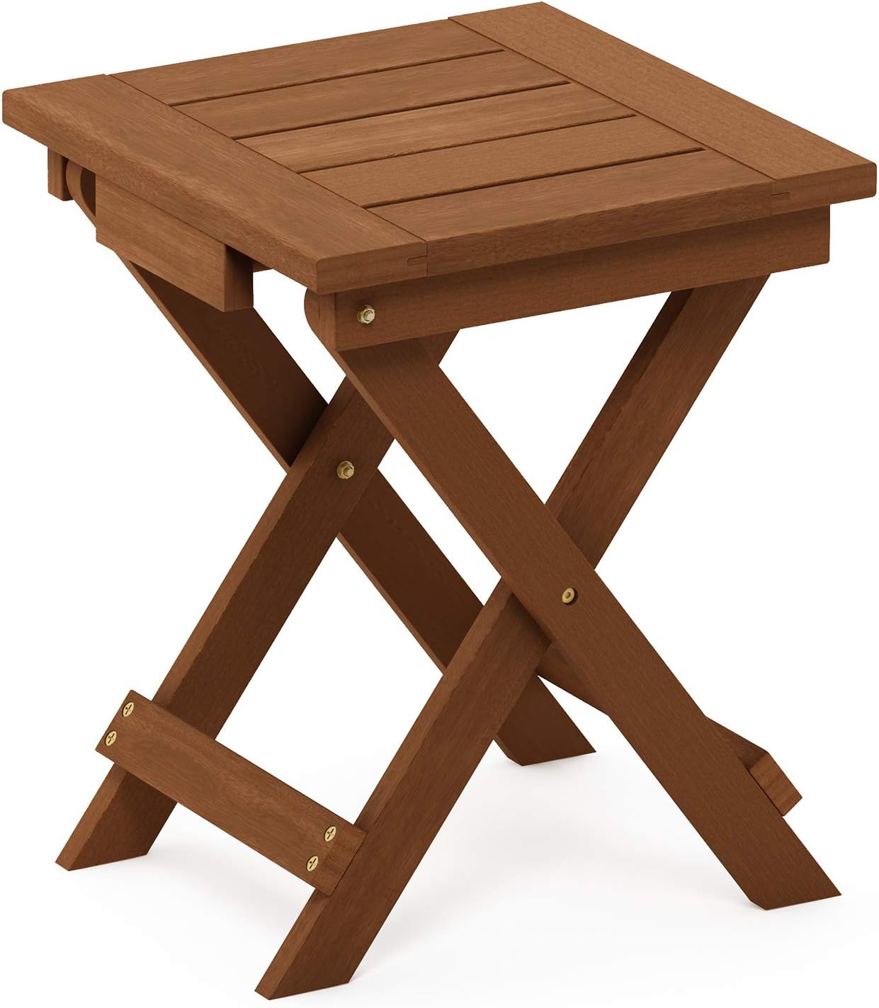 Thumbnail 6 de Furinno TIOMAN Patio Table: Adirondack Folding Outdoor Side Table in Teak Oil