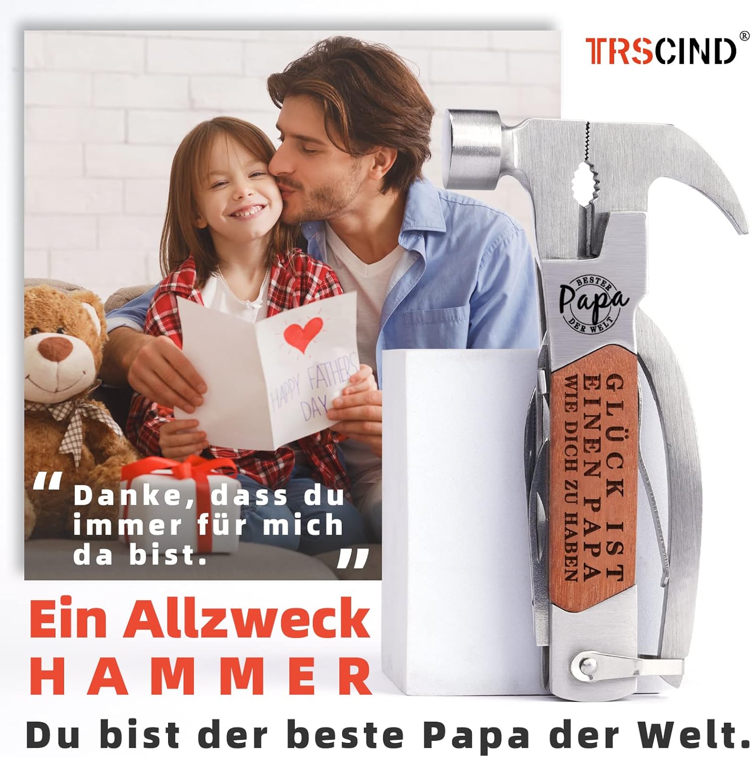 Thumbnail 3 de TRSCIND Multitool Hammer – 12/14-in-1 Geschenk für Papa