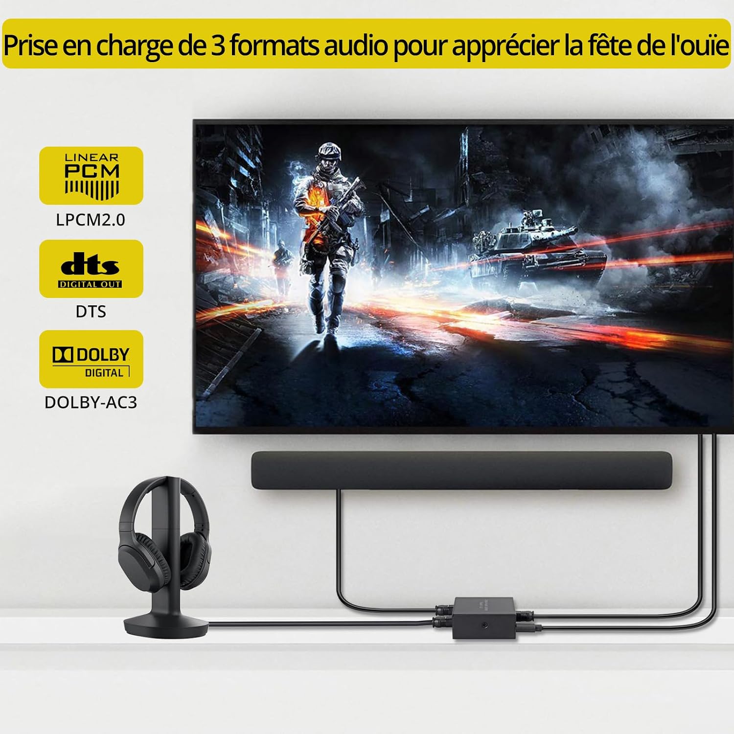 Detalle de PROZOR SPDIF Toslink Splitter 1 x 2 optique 📡