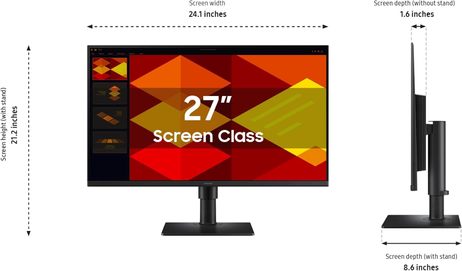 Detalle de Samsung LS27D402GANXGO 27" Business Monitor 100Hz
