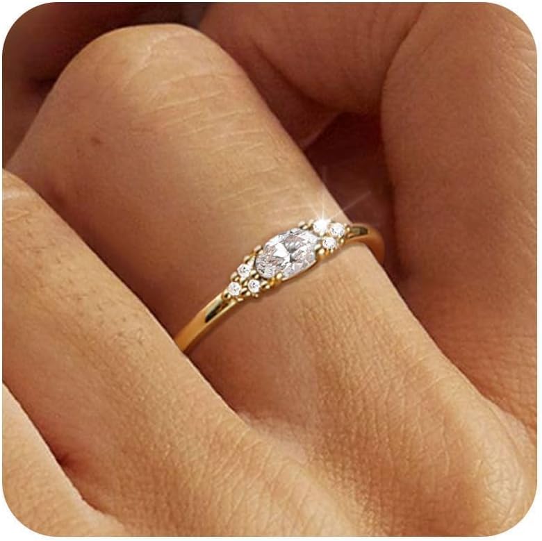 Detalle de ZNBOH Ringe Gold 18K Vergoldet Geburtssteinring