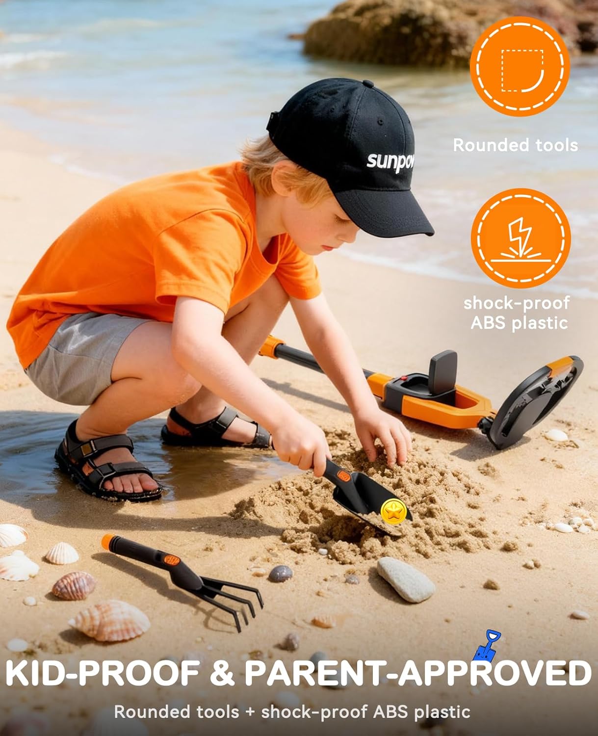 Thumbnail 4 de SUNPOW Kids Metal Detector kit (waterproof coil, adjustable stem) for ages 6–12