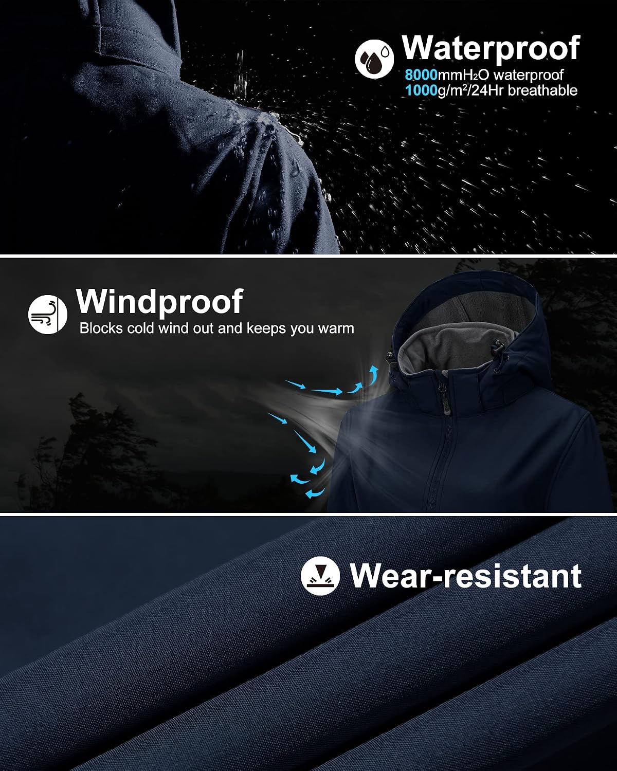 Detalle 2 de 33,000ft Women’s Lightweight Softshell Jacket 8000mm