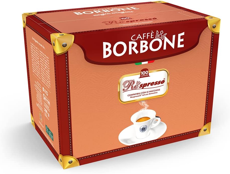 Detalle 2 de Caffè Borbone Respresso, Miscela Nera – 100 Capsule Compatibili Nespresso