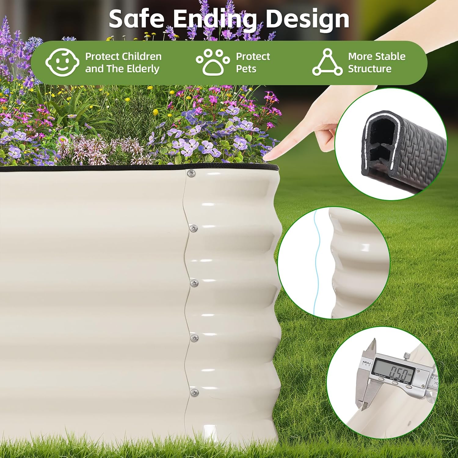 Thumbnail 6 de GoCampDirect 4-in-1 Raised Garden Bed, 5 x 3 x 1.4 ft Galvanized Steel