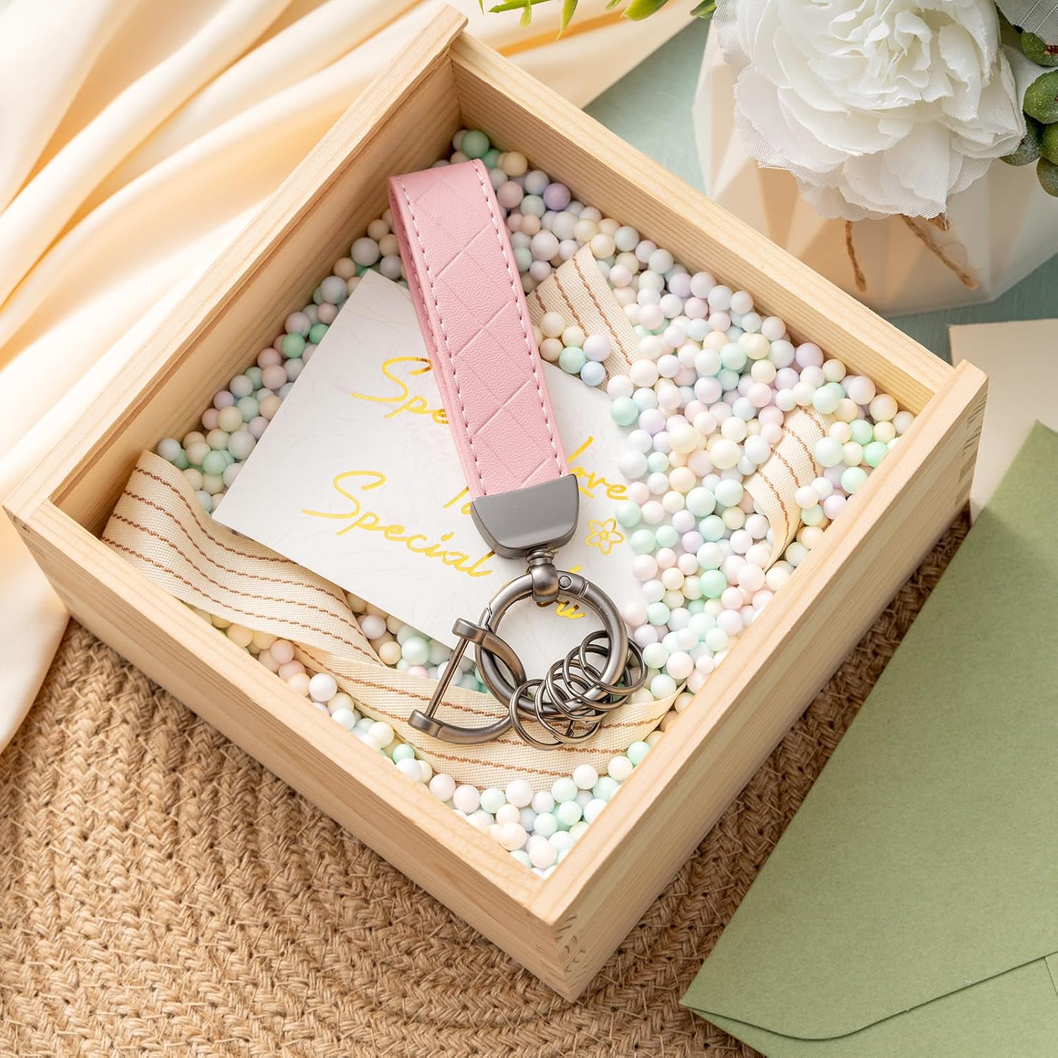 Thumbnail 3 de MORSUNBELA Schlüsselanhänger Auto aus Leder – Eleganter Car Keychain für Damen