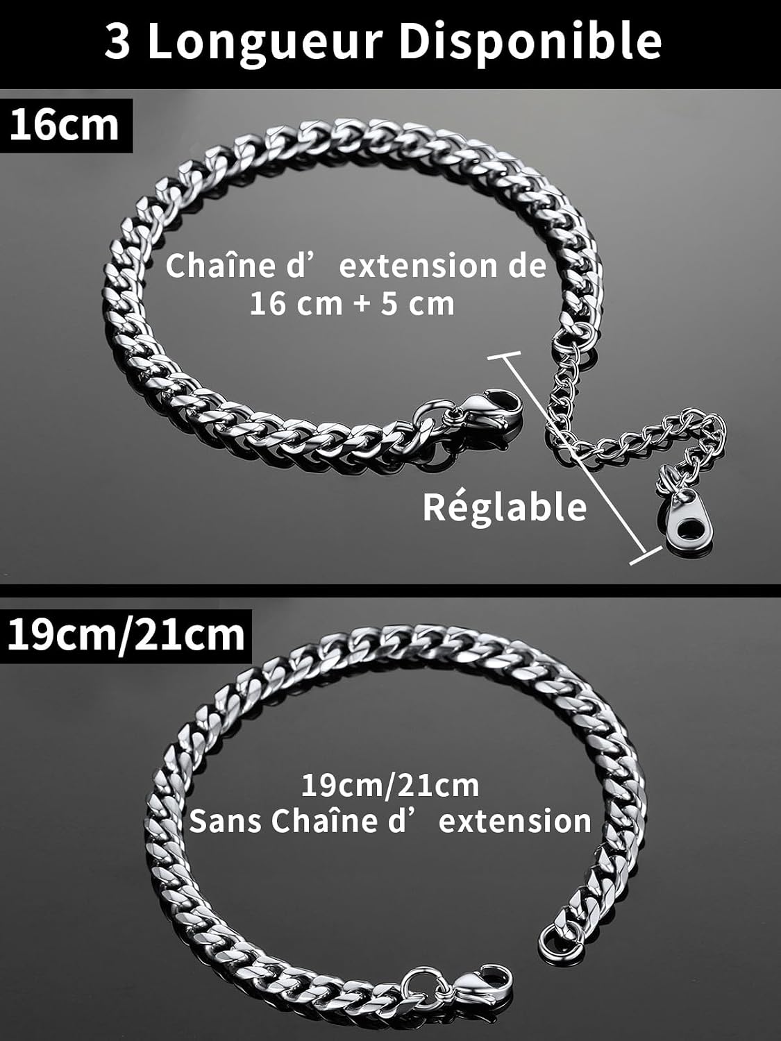 Detalle 2 de ChainsHouse Bracelet chaîne cubaine 6 mm