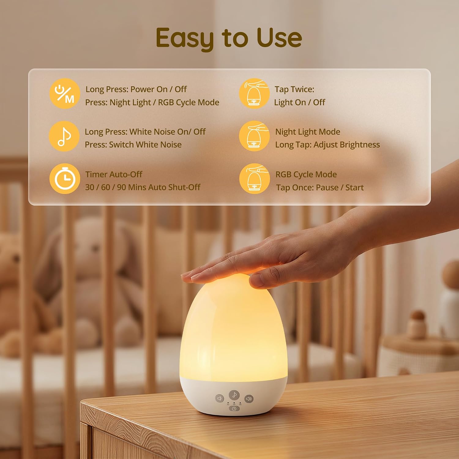 Thumbnail 6 de Night Light and Sound Machine with 2500mAh Battery
