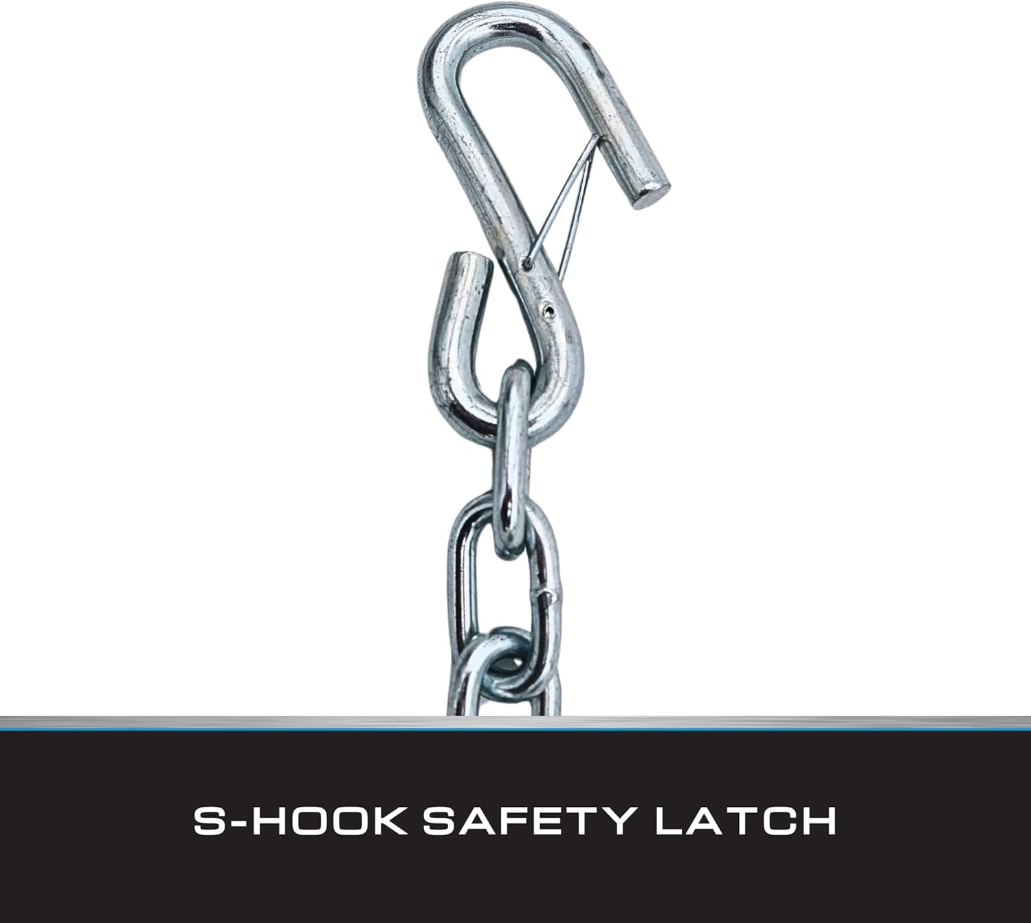 Detalle de Tie Down Chaînes de sécurité pour remorque de bateau avec crochets – chaîne de remorquage de 38,1 cm