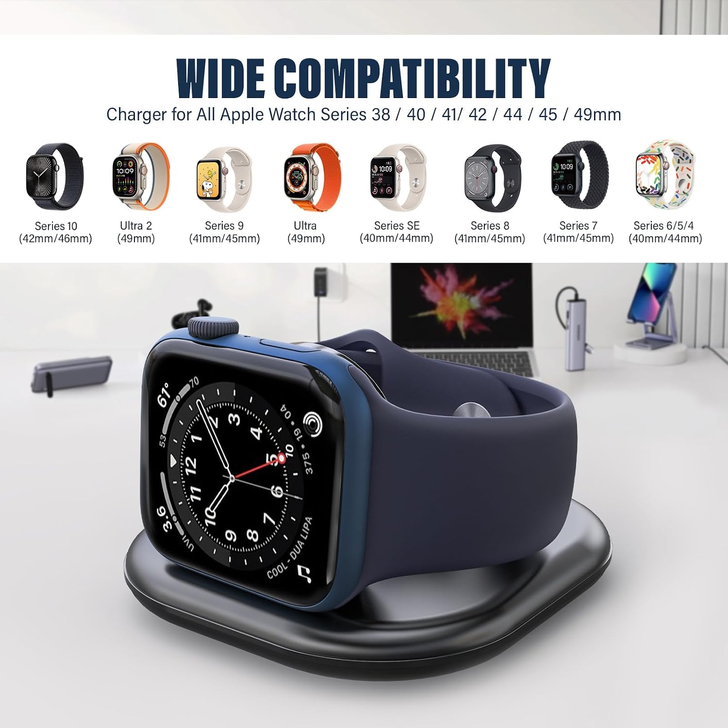 Thumbnail 4 de KTEBO Apple Watch Charger: Foldable Magnetic USB-C Dock for All Apple Watch Models