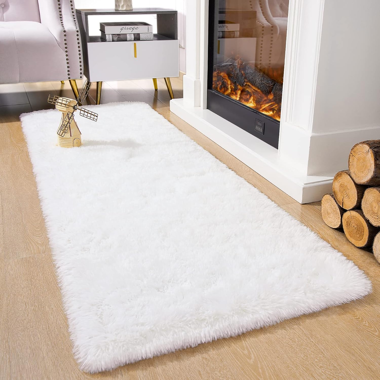 Detalle 2 de Chicrug Soft Runner Rug 2x6 Feet Plush Cream 🏡