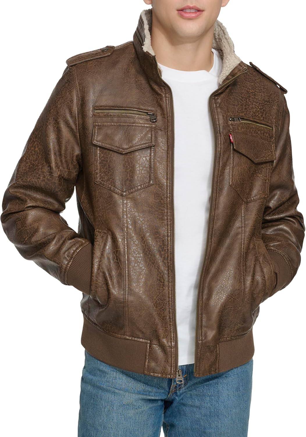 Detalle 2 de Levi's Vintage Deer Faux Leather Aviator Jacket