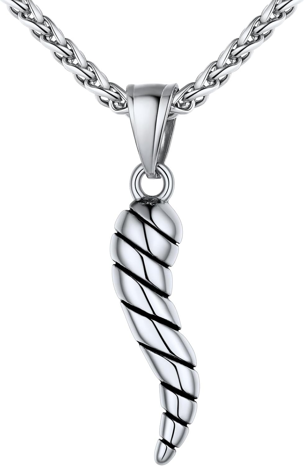 Detalle de U7 Collana Ciondolo Corno Italiano 55cm
