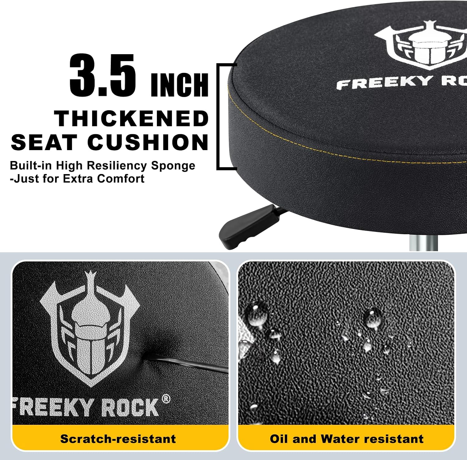 Detalle de FREEKYROCK Rolling Shop Stool 330 LBS