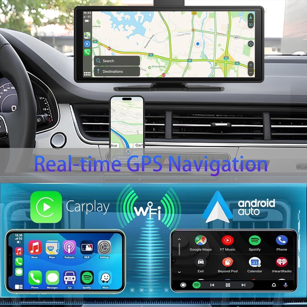 Detalle de Pantalla CarPlay 10,26" 4K con dash cam 360°