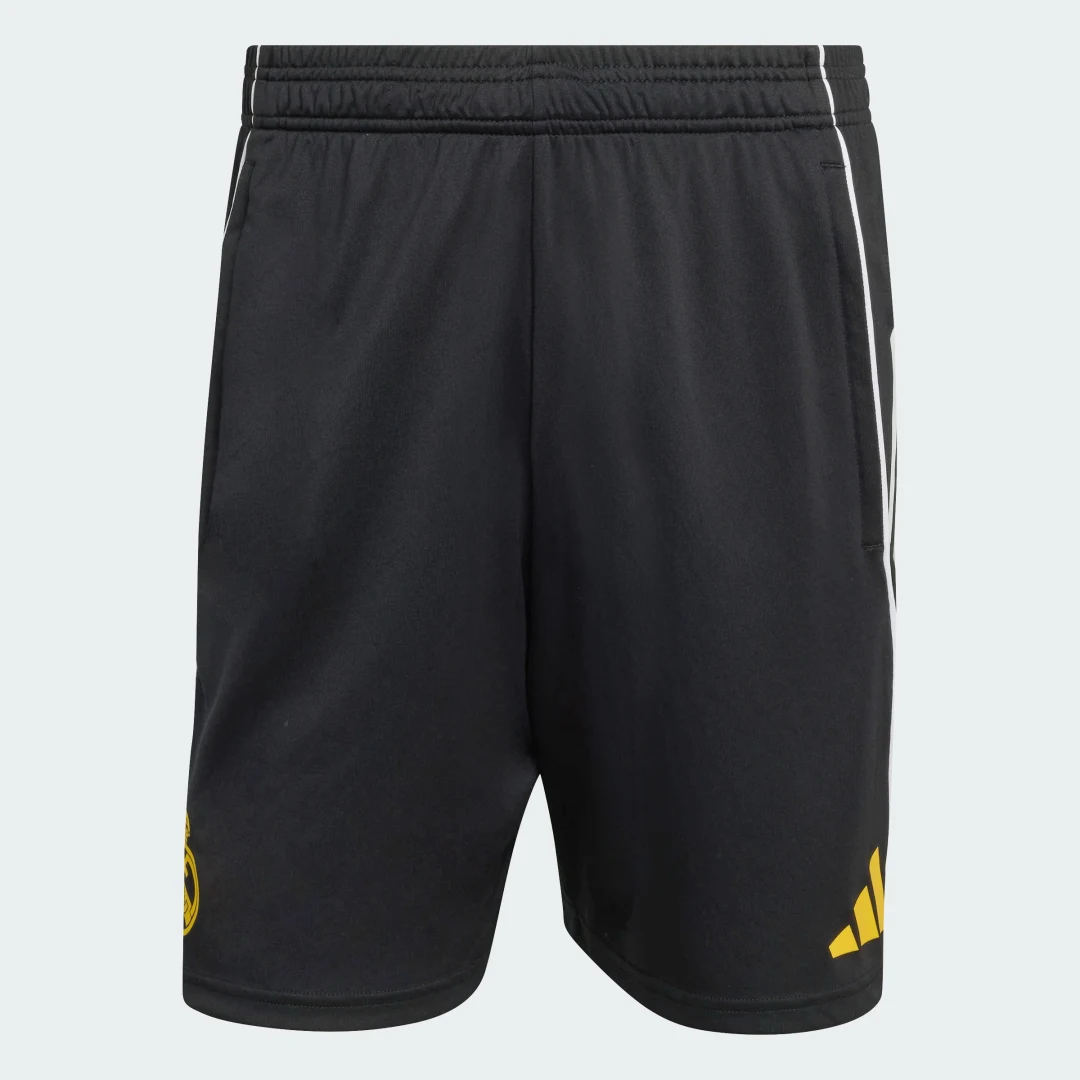 Detalle de Pantalón corto de entrenamiento adidas Real Madrid Avengers 25/26 Tiro25 Competition – negro
