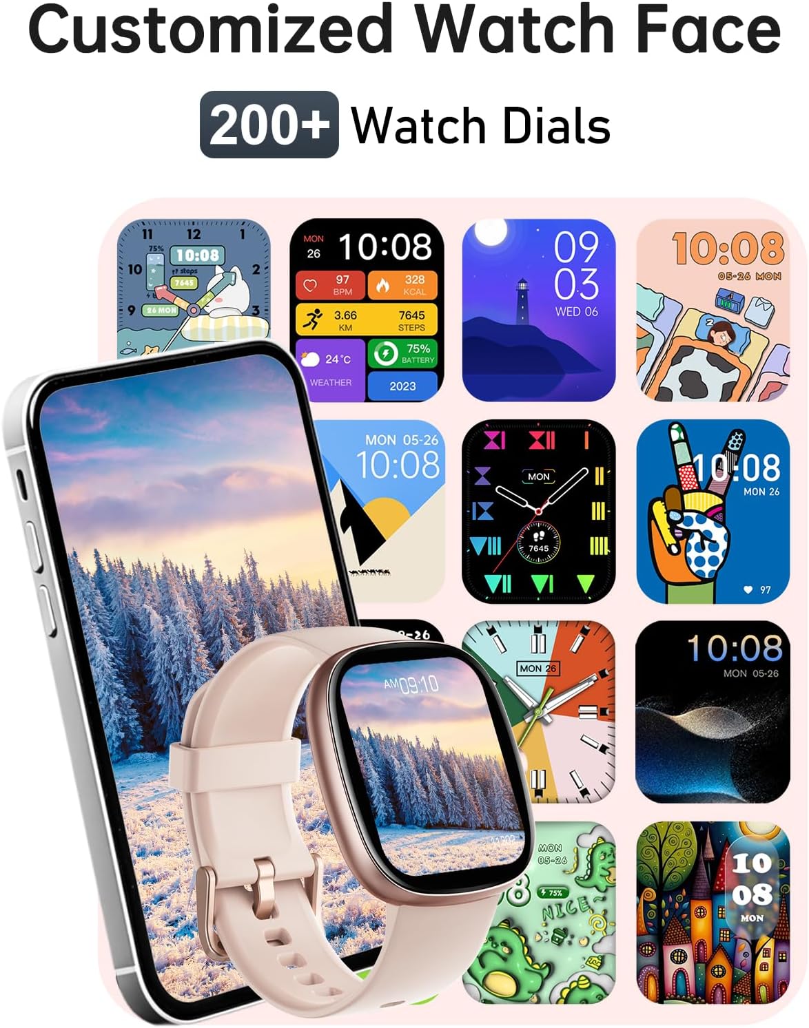 Detalle 2 de HUAKUA Smart Watch for Women 1.85