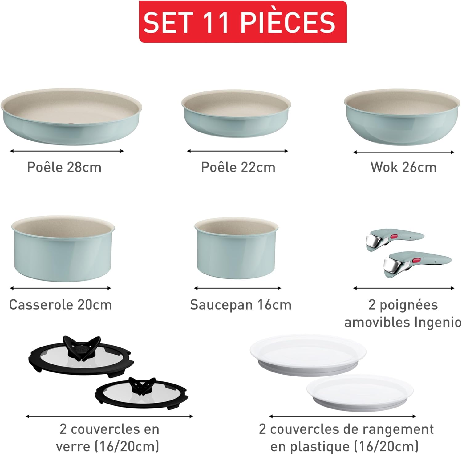 Detalle 2 de Tefal Ingenio Serenity batterie de cuisine 11